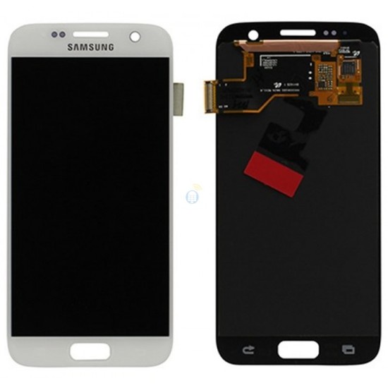 SAMSUNG S7/G930F (GH97-18523D/18757D/18761D) TOUCH+LCD WITHOUT FRAME SERVICE PACK BRANCO ORIGINAL